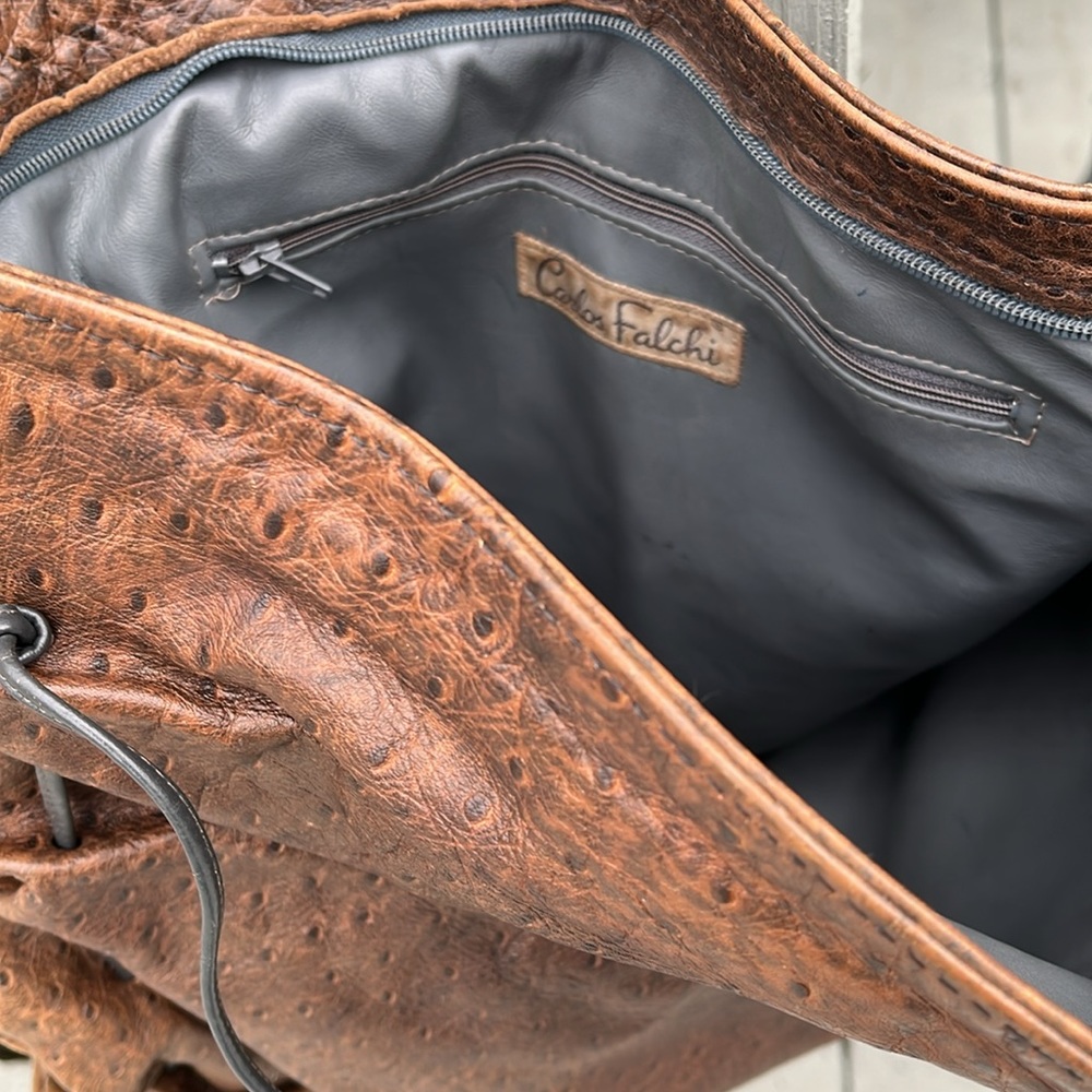 Carlos Falchi Crossbody Genuine Leather and Leather Lined - Picture 7 of 15